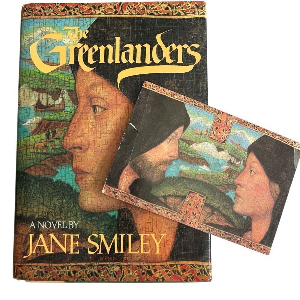 The Greenlanders Jane Smiley 1988 1st Edition Hardcover Book with Place Card